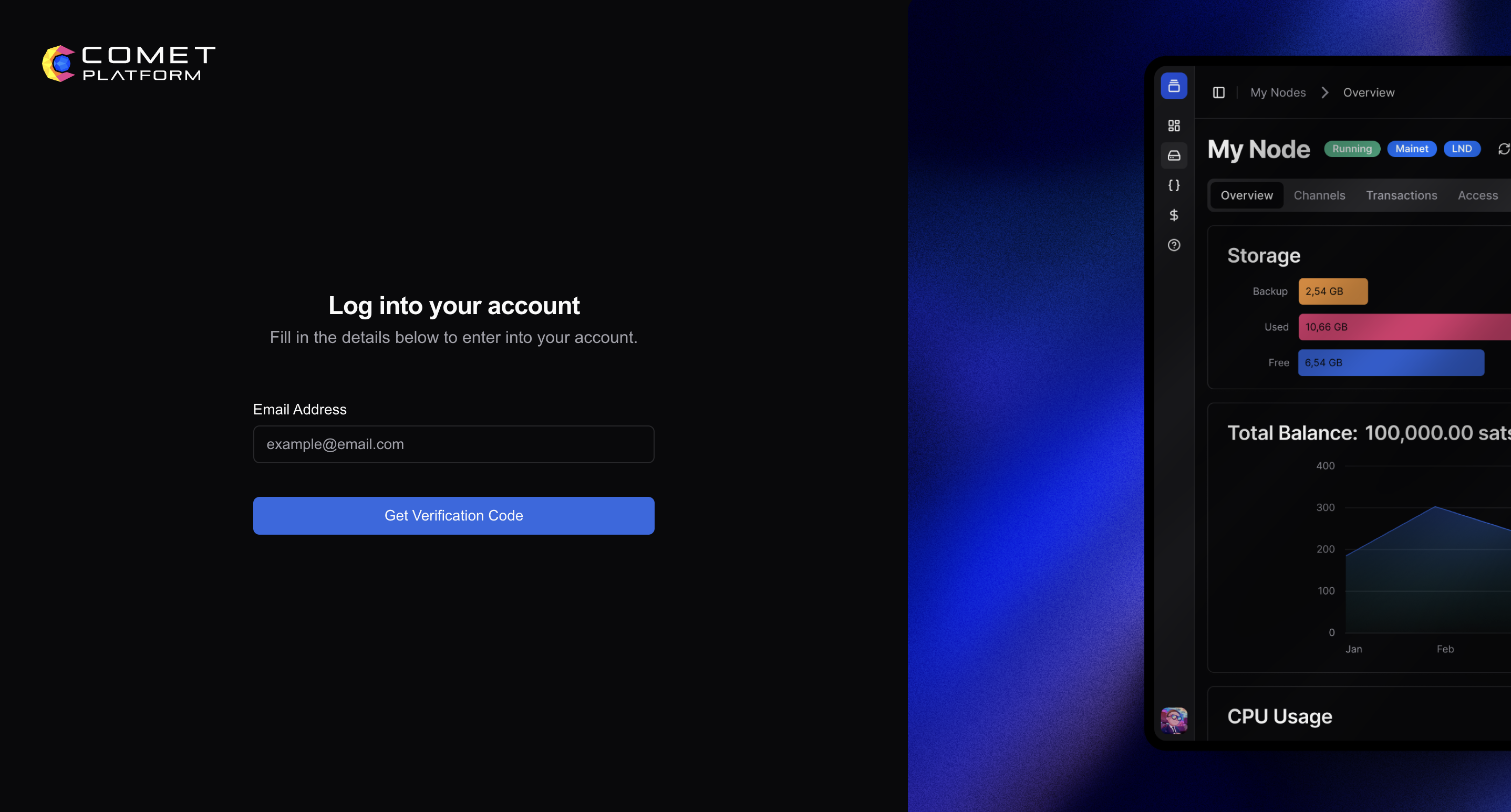 Comet Cash login