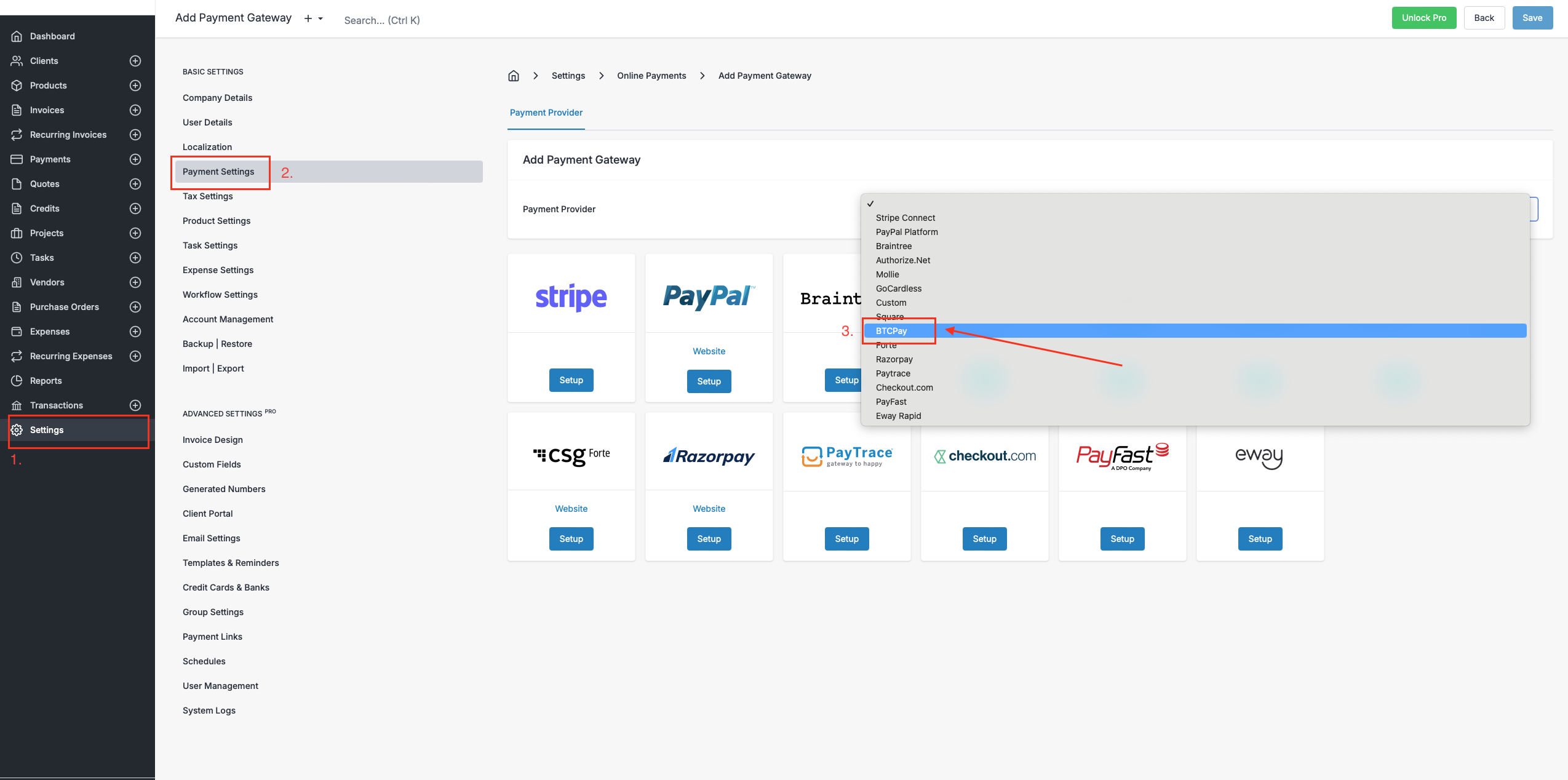 BTCPay Server Invoice