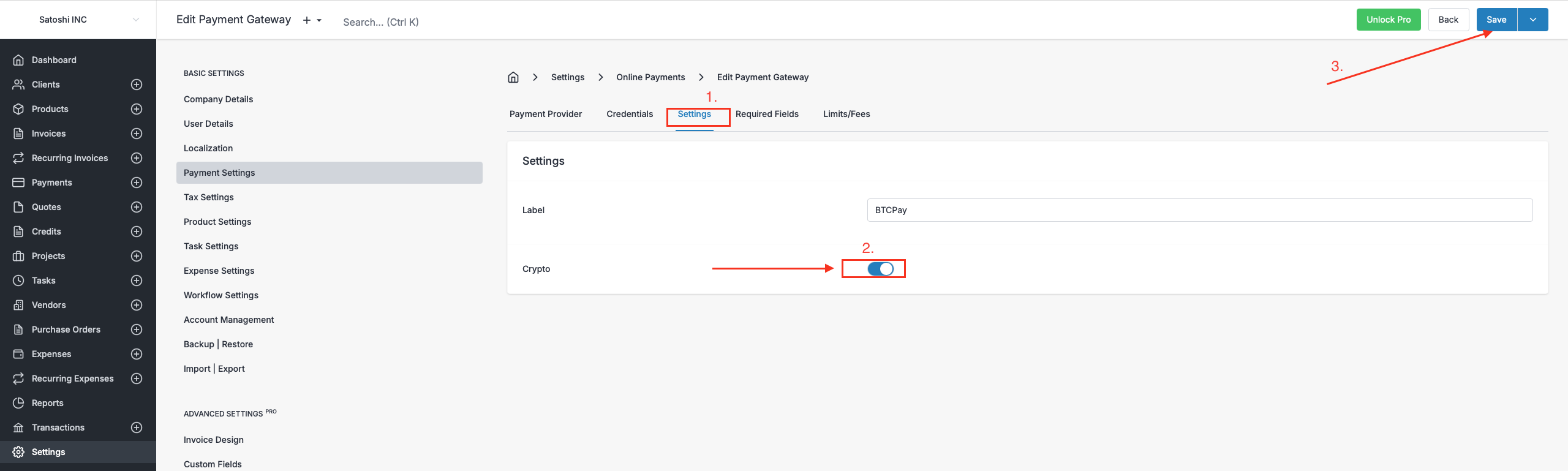 BTCPay Server Invoice