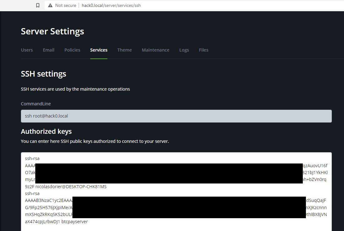 SSH Authorized keys