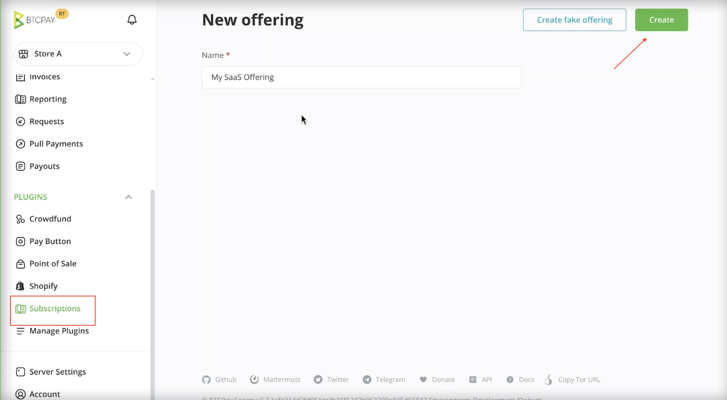 Creating an offer