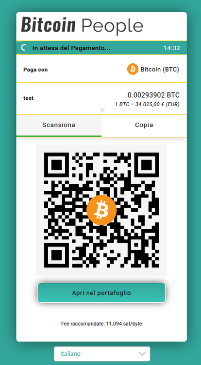 Bitcoin People checkout