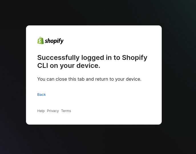 App deploy: Login successful