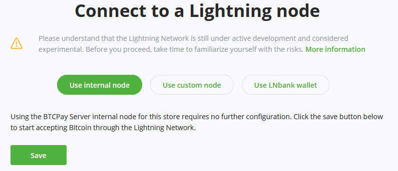 Connecting Lightning to store